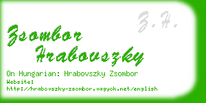 zsombor hrabovszky business card